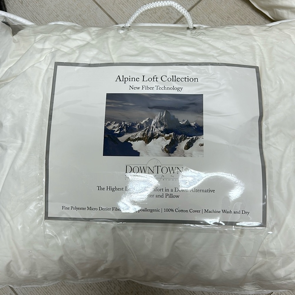 Downtown Alpine loft collection  , down alternative  , standard pillow   NEW